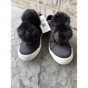 Black Pom Pom Sneakers Women's Mossino Supply Abbie Shoes New‎ With Tags 9.5